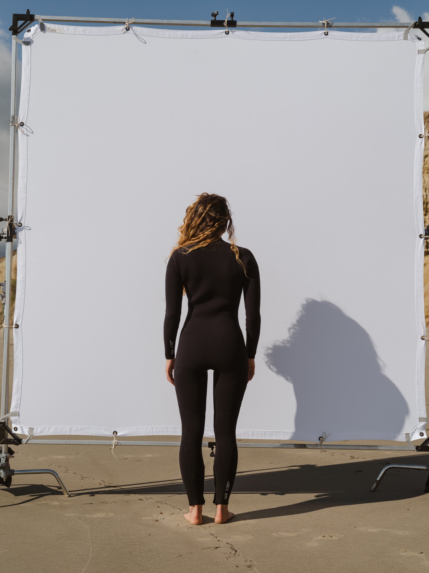 Back view of Basalt women’s Jersey 4/3mm wetsuit